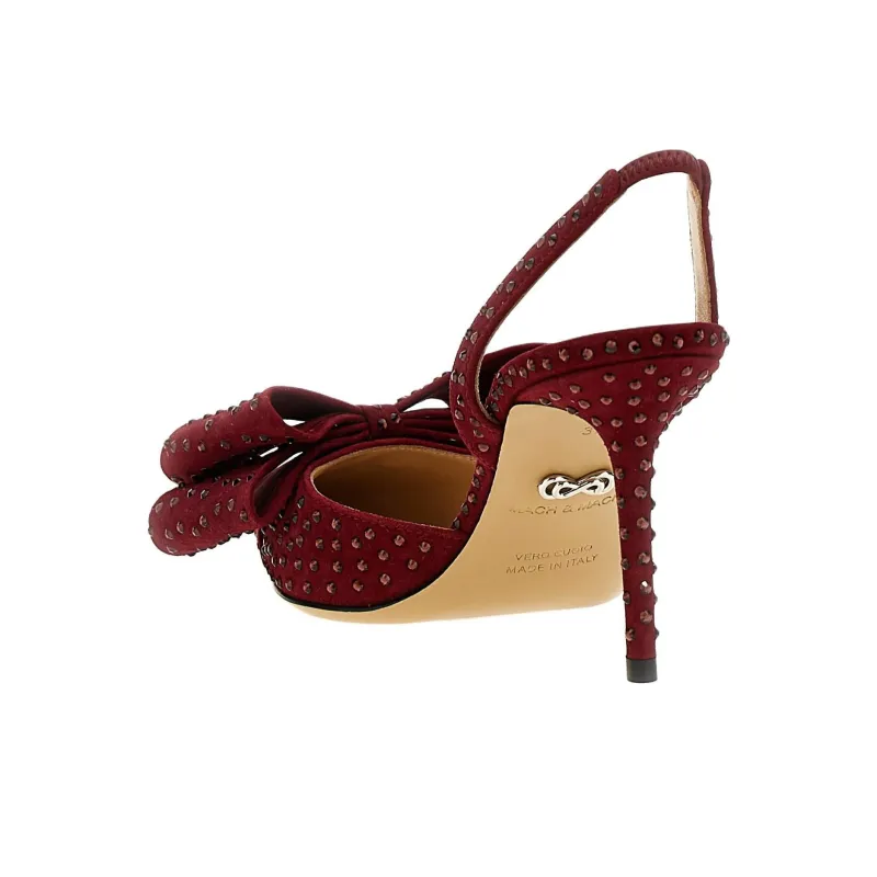 MACH & MACH Le Cadeau Slim Heel High Heels 8.5cm Women's Red-4