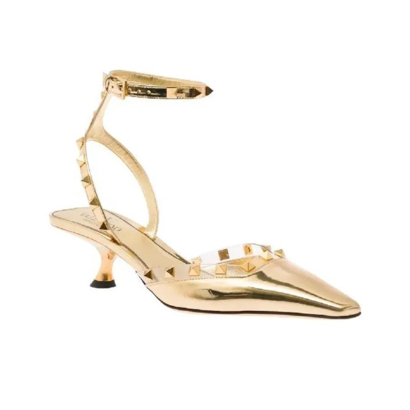 Valentino Garavani Rockstud Couture 50mm Mirrored Pumps-2