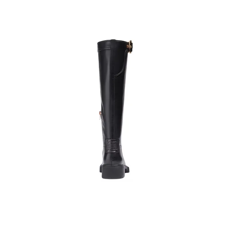 COACH Knee high Boots Women's Black-3