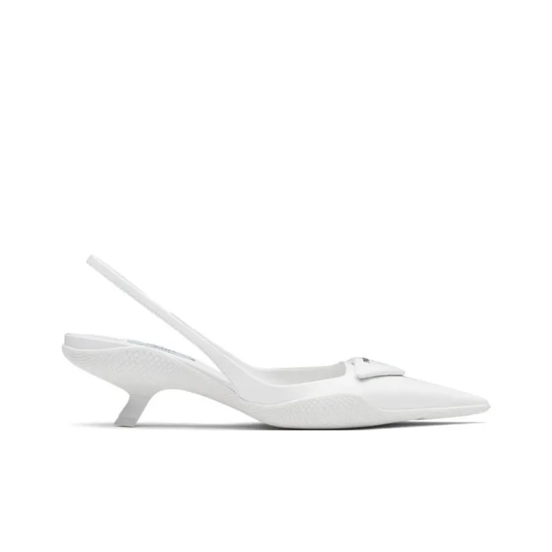 PRADA Irregular Heel High Heels Women's White-1