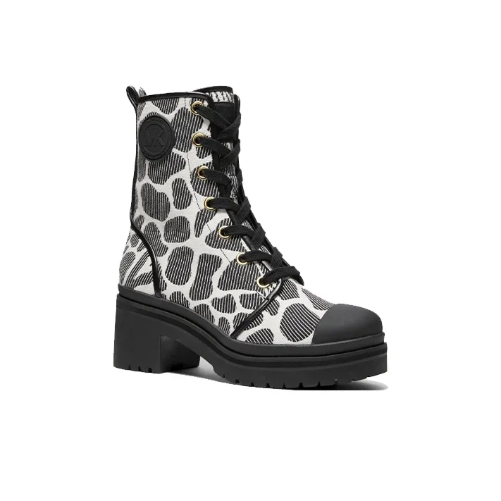 MICHAEL KORS Corey Fashion Ankle Boots Women's Black White-3
