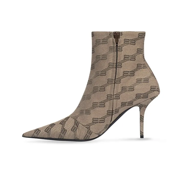 Balenciaga Knife Ankle Boots 8cm Women's Brown-0