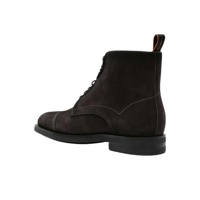 Santoni Suede Lace up Boots-3