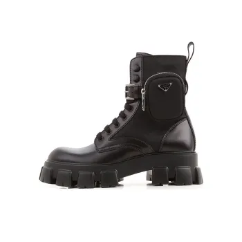 PRADA Monolith Ankle Boots Men's Black