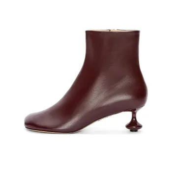 LOEWE Ankle Boots 5cm Women's Burgundy Red