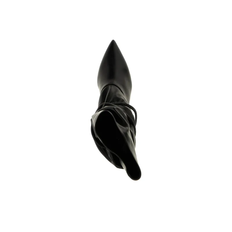 René Caovilla 80mm Ruched Leather Boots-2