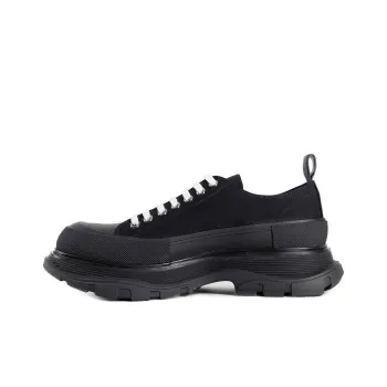 Alexander McQueen Tread Slick Lace Up Sneakers 'Triple Black'