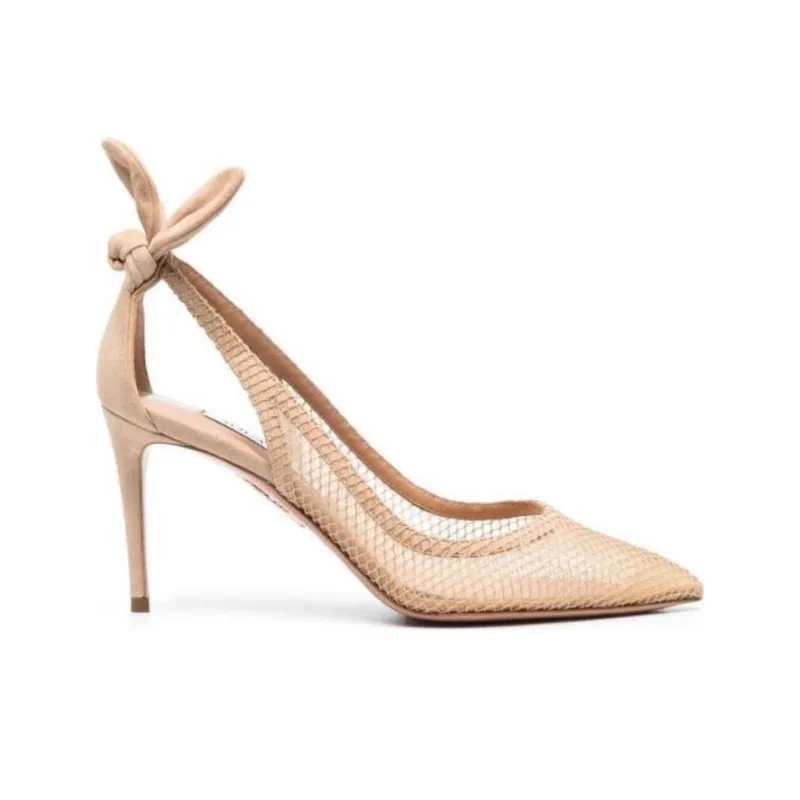 AQUAZZURA 85mm Bow Tie Pumps-1