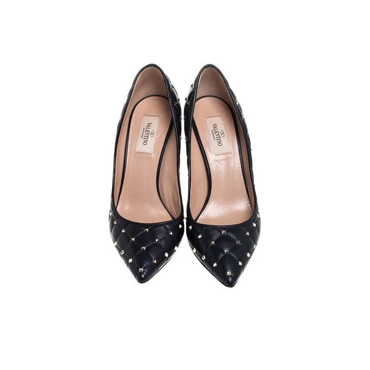 Valentino Slim Heel High Heels 8.5cm Women's Black-3