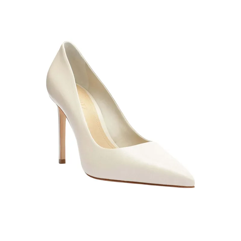 Schutz Lou Slim Heel High Heels 10cm Women's White-2