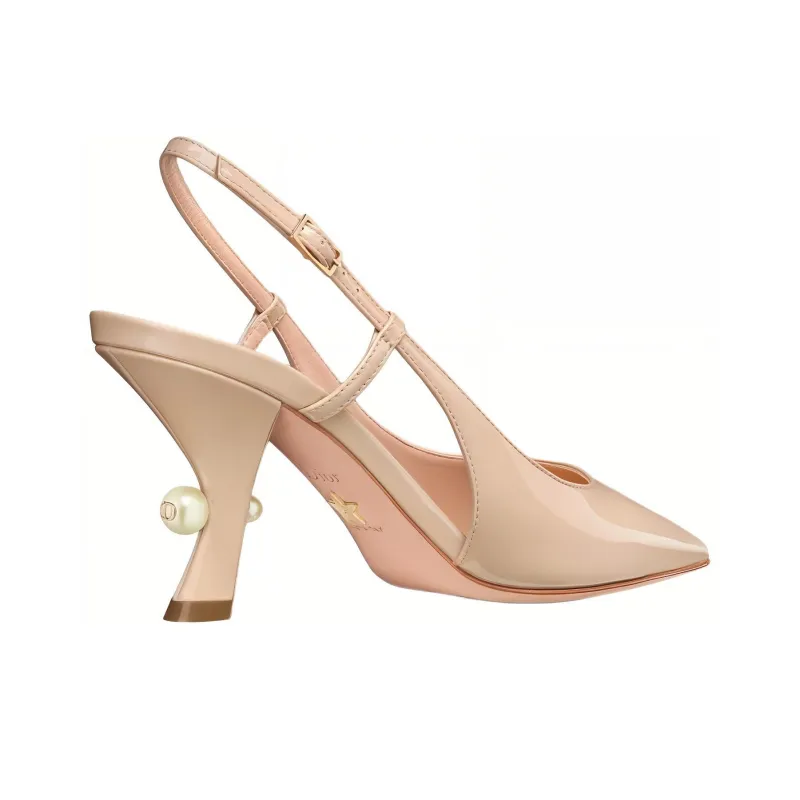 DIOR Tribales Slim Heel High Heels 8cm Women's Light Pink-3