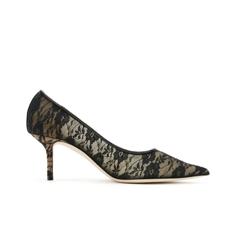 Jimmy Choo LOVE Slim Heel High Heels 6.5cm Women's Black-1