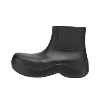 Bottega Veneta Puddle Rain Boots Ankle Boots Men's Black