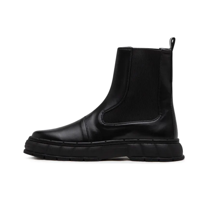 VIRÓN Short Chelsea Boots 4cm Unisex Black-0