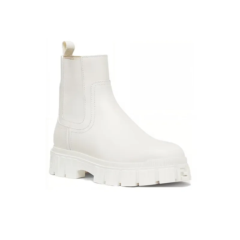 FENDI Fendi Force Short Chelsea Boots Women's White-1