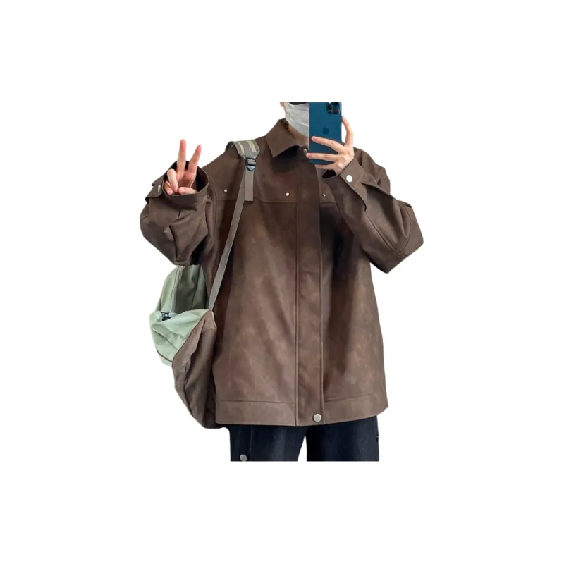AMBER LIGHT Jackets Coats Unisex Coffee-1
