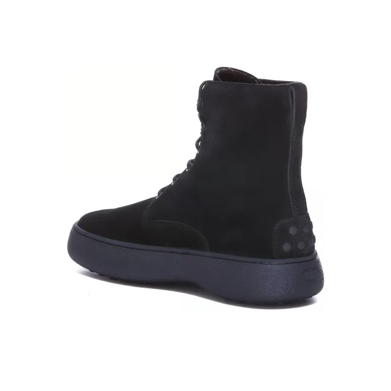 TOD'S W.G. Lace-up Suede Boots-3