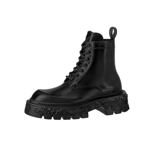 LOUIS VUITTON Baroque Ranger Ankle Boots Men's Black
