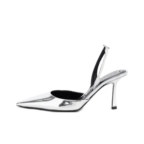 Alexander Wang Grace Slim Heel High Heels 8.5cm Women's Metal Silver
