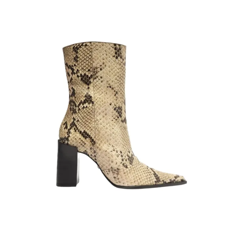 Schutz Bota Raffaela Ankle Boots 8.5cm Women's Brown Black-1