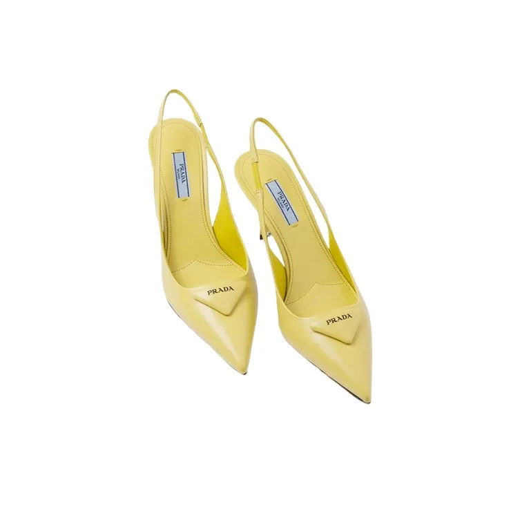 PRADA Slim Heel High Heels 7.5cm Women's Bergamot Green-3