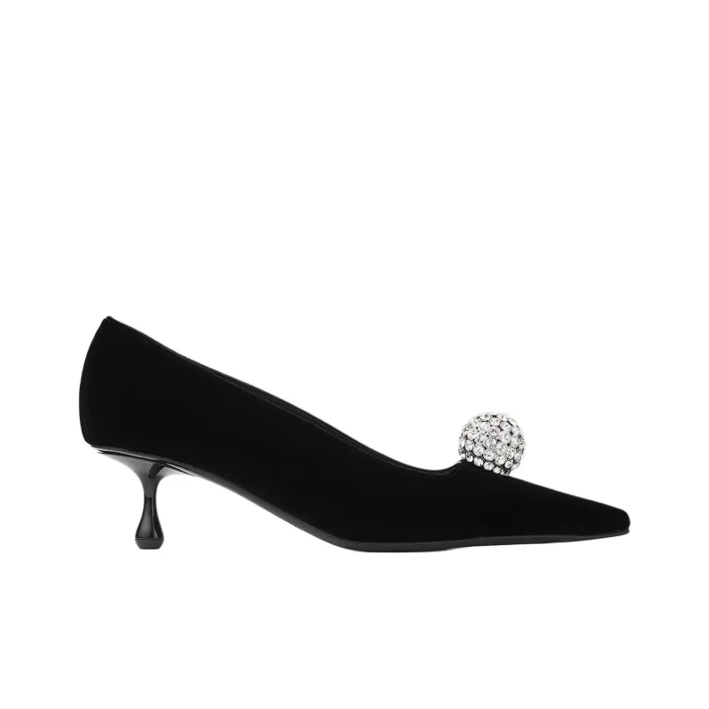 Jimmy Choo Orb Irregular Heel High Heels 5cm Women's Black-1