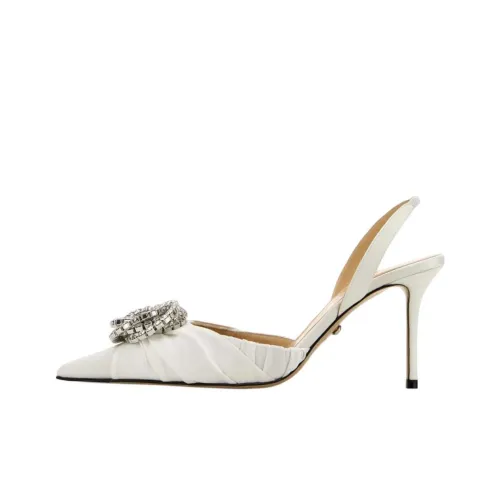MACH & MACH Slim Heel High Heels 8.5cm Women's Beige