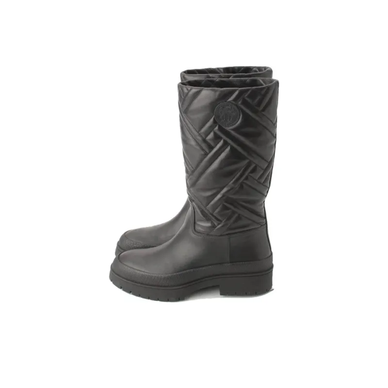 HERMES Mosaique Knee high Boots Women's Black-1