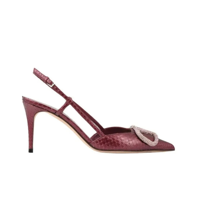 Valentino Vlogo Slim Heel High Heels 8cm Women's Fuchsia-1