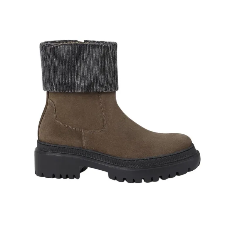Brunello Cucinelli Ankle Boots Women's Brown-1