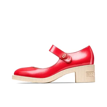 DIOR D Doll Block Heel High Heels Women's Raspberry