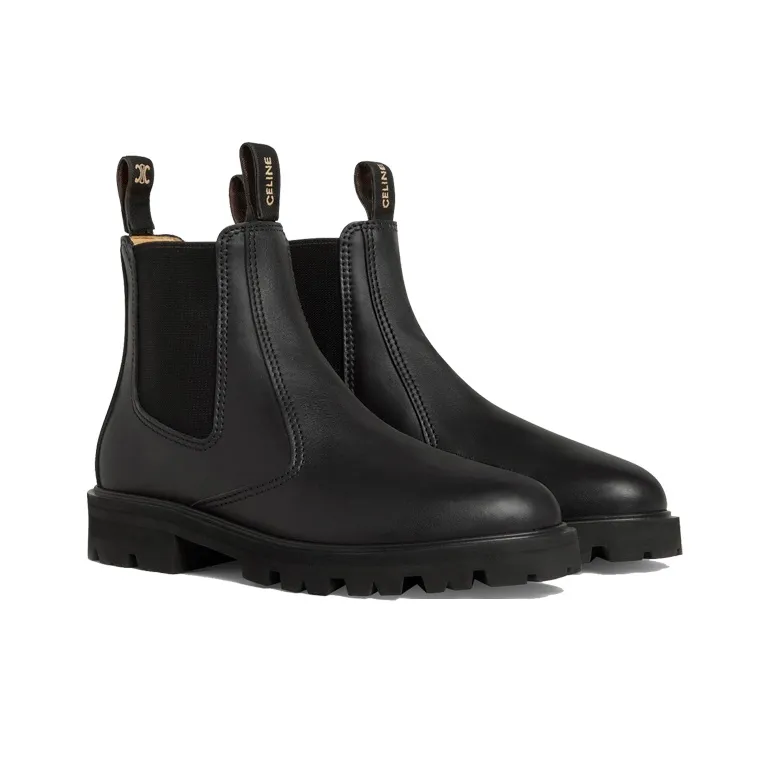 CELINE Short Chelsea Boots Women's Black-2