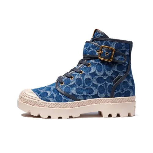 COACH Trooper Ankle Boots Men's Denim Blue