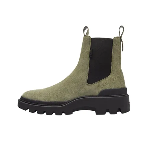 COACH Colson Short Chelsea Boots 4cm Men's Army Green