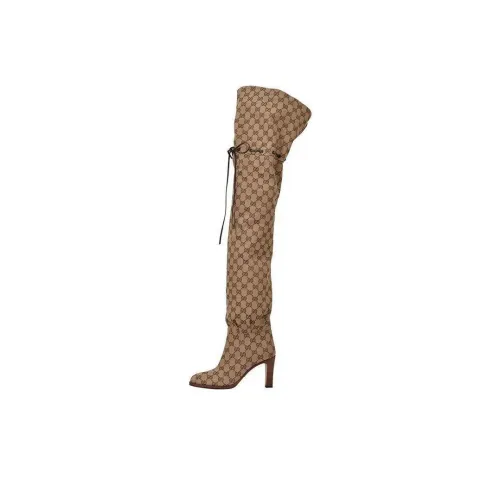 GUCCI Over-the-knee Boots Women's Brown