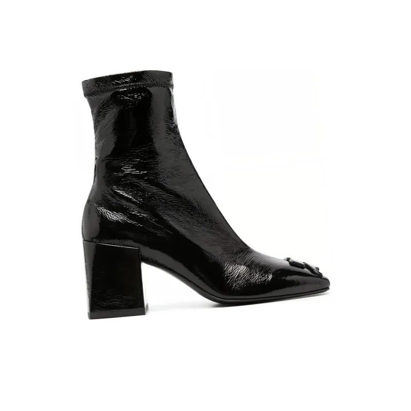 Courrèges Iconic 80mm Textured-leather Boots-1