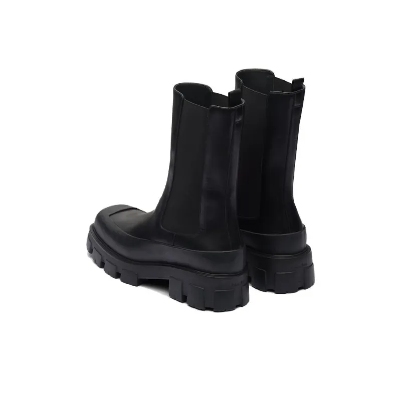 PRADA Crew Chelsea Boots Men's Black-3