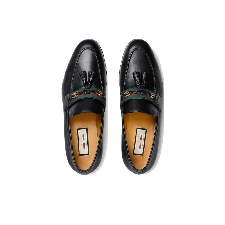 GUCCI Interlocking Collection Block Heel Loafers 3.5cm Men's-4