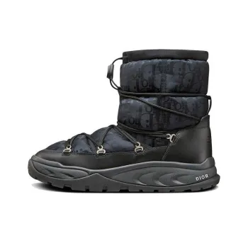 DIOR Snow Ankle Boot Black Oblique Nylon