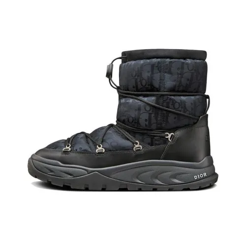 DIOR Snow Ankle Boot Black Oblique Nylon