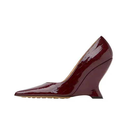 Bottega Veneta Irregular Heel Fashion High Heels 10cm Women's Cherry Color