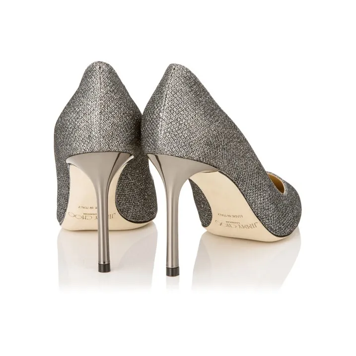 Jimmy Choo ROMY Slim Heel High Heels Women's Silver-4