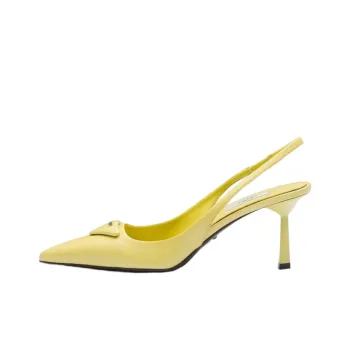 PRADA Slim Heel High Heels 7.5cm Women's Mandarin Green