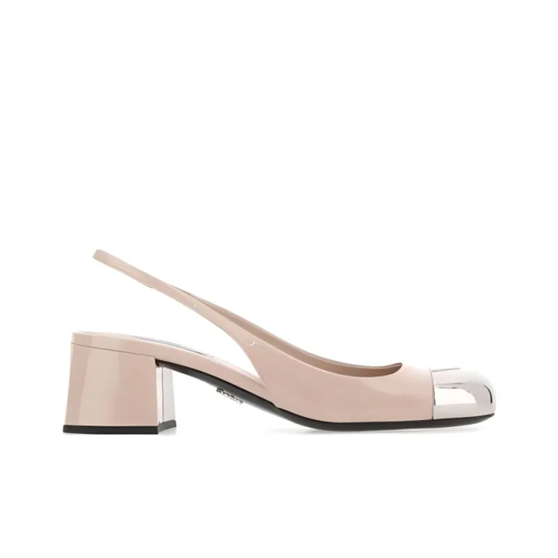 PRADA Block Heel High Heels 5cm Women's Pink-1