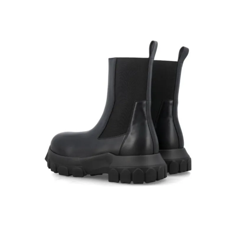 RICK OWENS/RO Short Chelsea Boots Men's Black-3