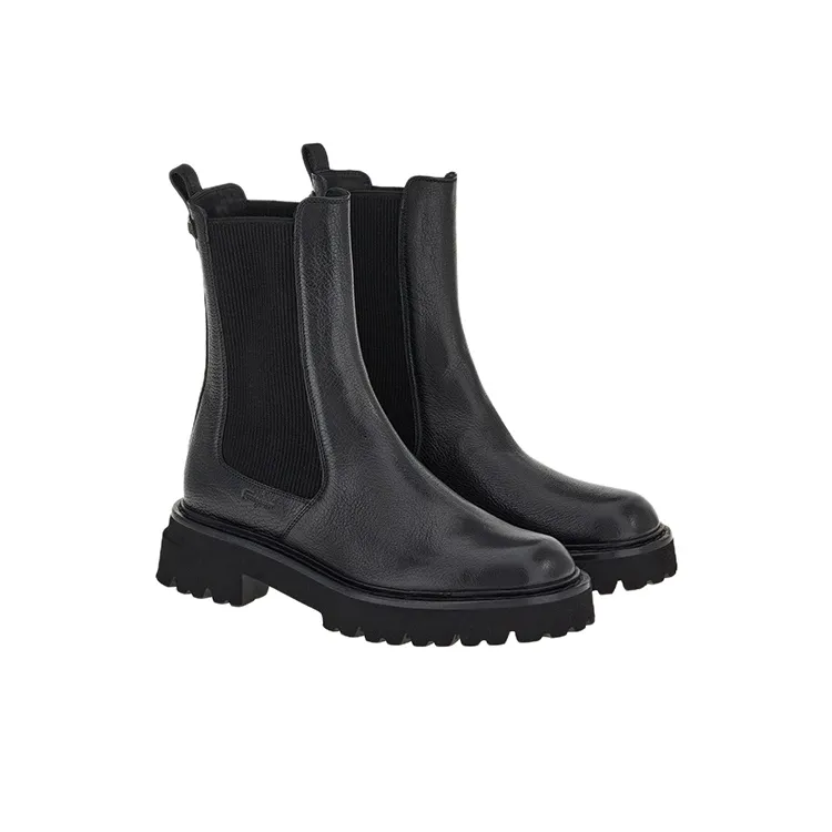 FERRAGAMO Gancini Short Chelsea Boots Women's Black-2