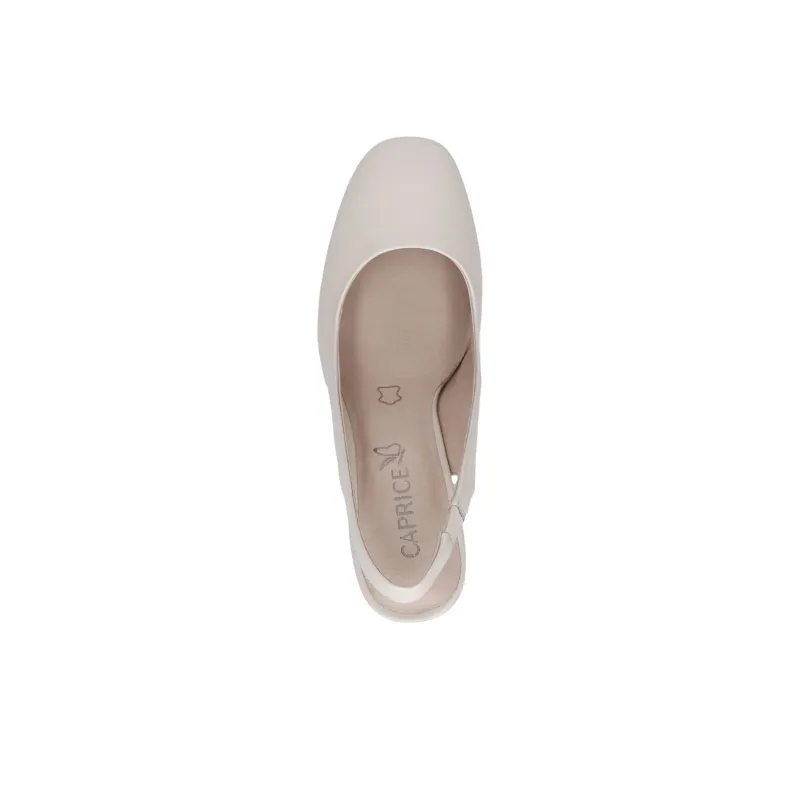 CAPRICE Twiggy Chunky Heel High Heels 8.5cm Women's Beige-3