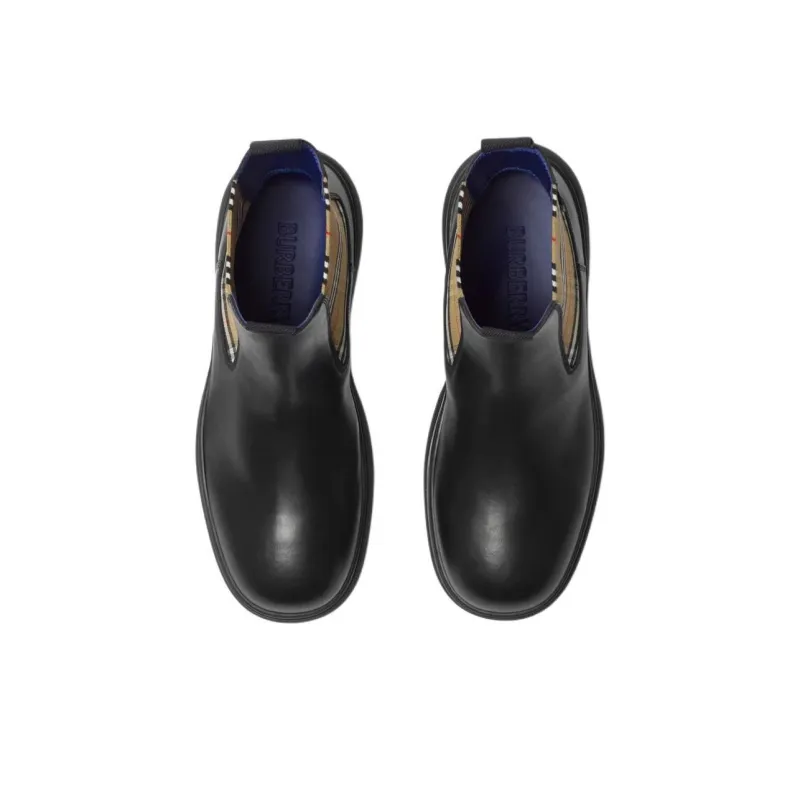 Burberry Creeper Short Chelsea Boots Women's Black-4