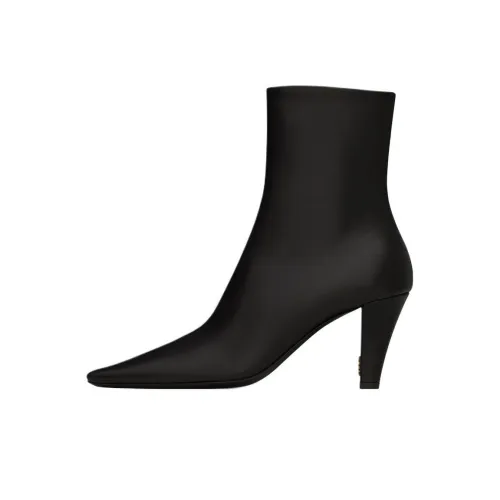 saint laurent Bucket Jill Square Pointed Toe Ankle Boots Women's