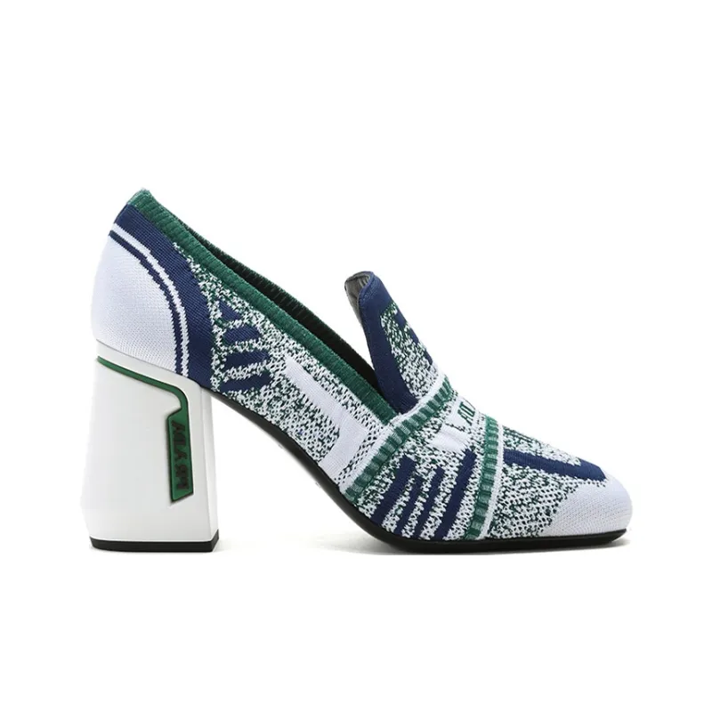 PRADA High Heels Women's White/Blue/Green-1